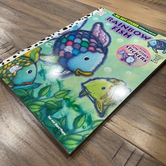 New "Rainbow Fish" Sticker/Activity/Coloring Book - Picture 4 of 8